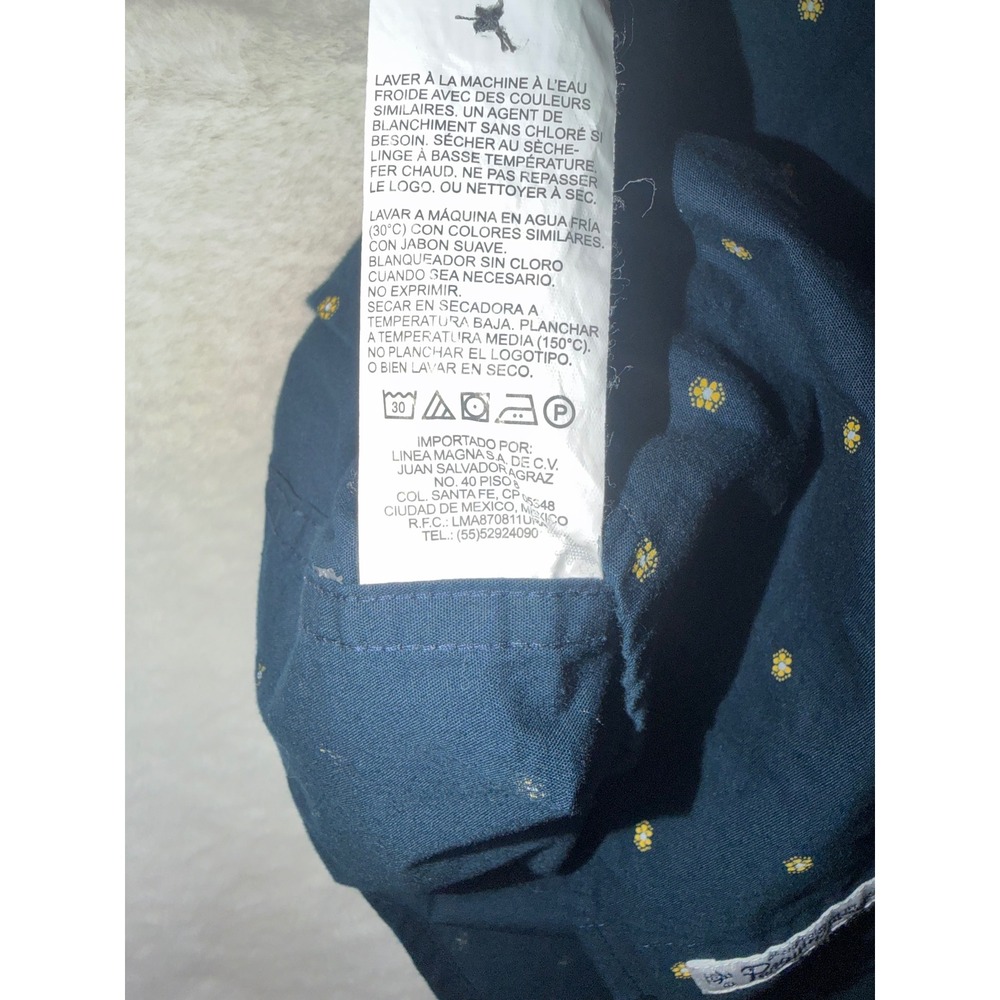 Original Penguin Mens‎ Heritage Slim Fit Short Sleeve Button Down Shirt Navy M - Picture 6 of 10